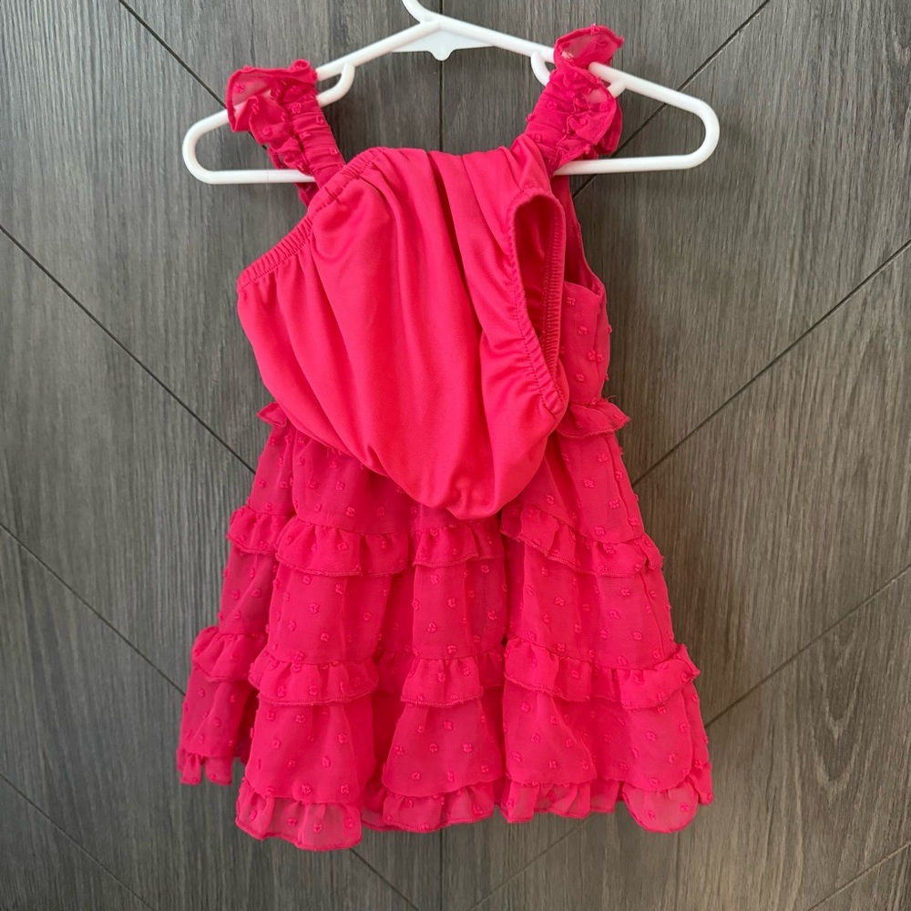 Rare Editions Pink Ruffled Toddler Girl Dress - Picture 4 of 4
